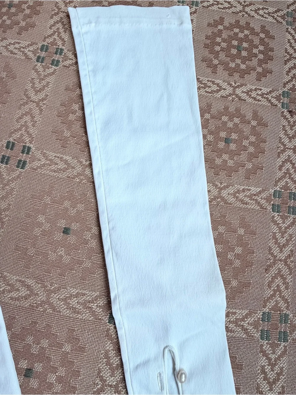Vintage 22” White Opera Gloves with Faux Pearl Buttons – Formal Bridal Costume